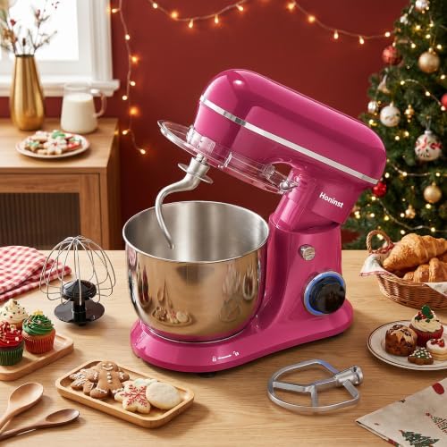 Honinst 4QT Electric Stand Mixer, 10-Speed Tilt-Head Compact Kitchen Mixer