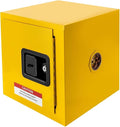 Hazardous Materials Storage Cabinet, Industry 13"Hx13"Wx13"D Safety Cabinet suit for 2 Gallon F﻿lammable Liquid Storage Cabinet, Manual-Close Space Saver Fireproof Cabinet