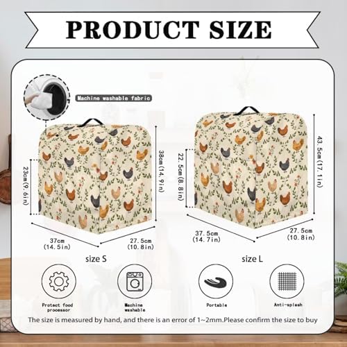 Rooster Mixer Covers Washable Stain Resistant Stand Mixer Dust Covers Fit Kitchen Aid Mixer 4.5-8 Quart Mixer Home Kitchen Decor Appliance Covers
