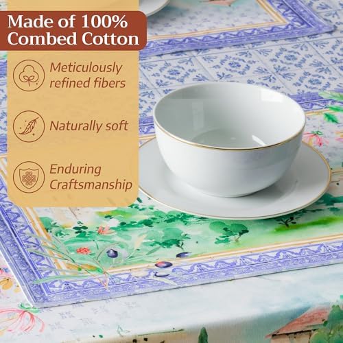 Maison d' Hermine Placemats Set of 4 Reusable 100% Combed Cotton (13"x19")