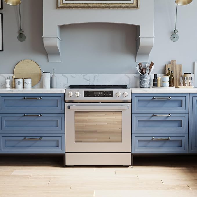 Rangaire RRE303GS 30" Glass Touch Electric Range Oven - Stainless Steel, Infrared Stove Burners, True Convection, Self Cleaning, Easy Reach Racks