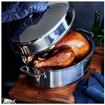 Alll-Clad Stainless Steel 15” Oval Roaster Pan with Rack and Lid