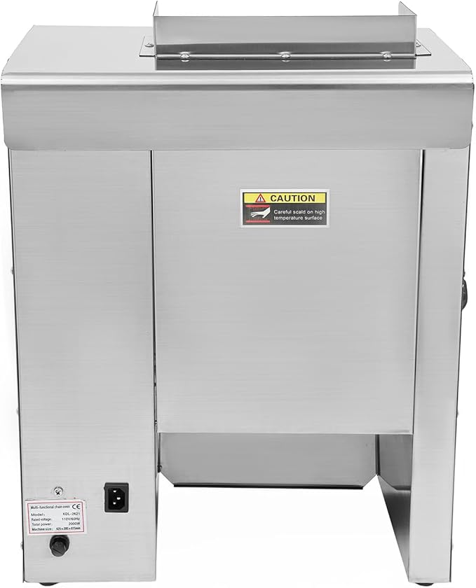 Commercial Burger Bun Toaster, 2000W Electric Vertical Burger Bread Baking Machine with Recessed Side Handles, Commercial Adjustable Temperature & Thickness Hamburger Bread Baking Machine