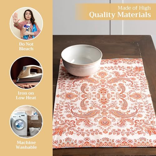 Maison d' Hermine Placemats Set of 4 Reusable 100% Cotton (13"x19")