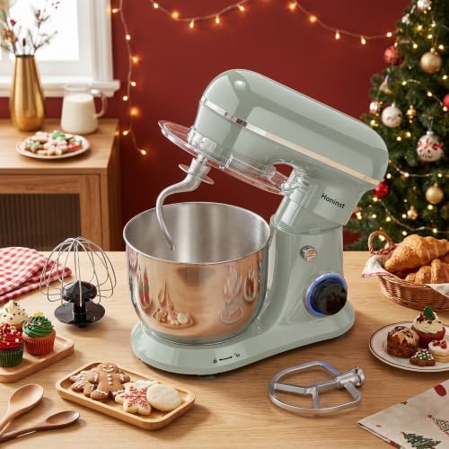 Honinst 4QT Electric Stand Mixer, 10-Speed Tilt-Head Compact Kitchen Mixer