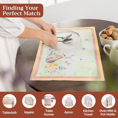 Maison d' Hermine Placemats Set of 4 Reusable 100% Cotton (13"x19")