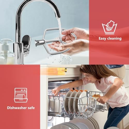 5.5-6QT Stainless Steel Flat Beater for KitchenAid Stand Mixer, Kitchen Aid Paddle Attachment Accessories/No coating/Dishwasher Safe Replacement for kitchenaid Professional 5 Plus and 600 Series Mixer