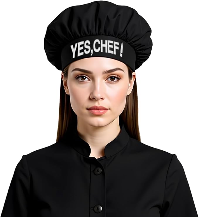 The Apron Place Adjustable Professional Chef Hats, Multiple Personalized Embroidered Designs to Choose from, Made in The USA