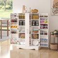 kepptory 47" Kitchen Pantry Cabinet with Adjustable Shelves and Drawer, Buffet Cupboards Storage Cabinet for Home Office Use (White, 16" D x 30" W x 47" H)