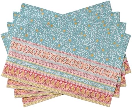 Maison d' Hermine Placemats Set of 4 Reusable 100% Cotton (13"x19")