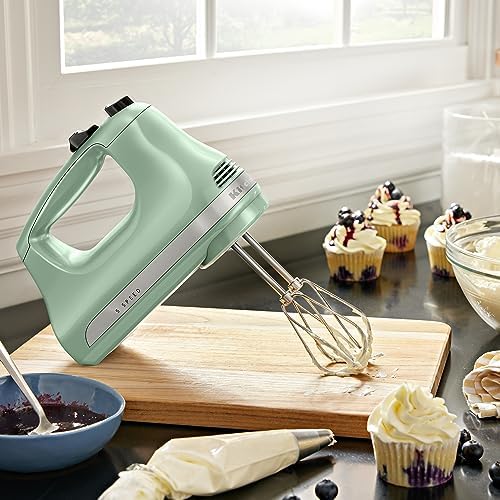KitchenAid 5-Speed Ultra Power Hand Mixer - KHM512, Pistachio & Variable Speed Corded Hand Blender KHBV53, Pistachio