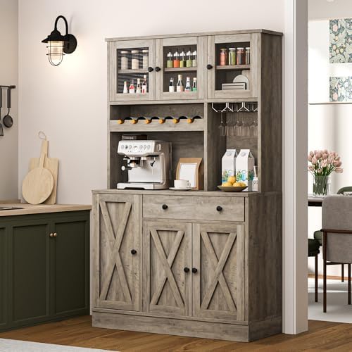 YITAHOME 71''H Kitchen Pantry Cabinet, Grey