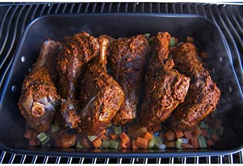Napoleon Grill Roasting Pan - Porcelain Enameled, Drop-in Roasting Pan, 17.75 in x 28.6 in, Fits Prestige/Prestige PRO/Rogue Grills, Retractable Handles