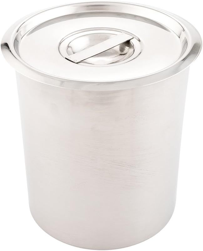 Restaurantware LID ONLY: Met Lux Lid For 4.25 Quart Bain Marie 1 Stainless Steel Lid For Bain Marie Pot - Built-In Handle Pot Sold Separately
