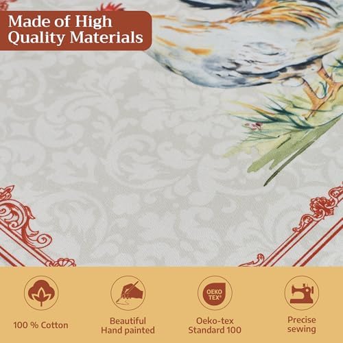 Maison d' Hermine Placemats Set of 4 Reusable 100% Cotton (13"x19")