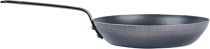 Restaurantware-Met Lux 8 Inch Fry Pans, 6 Lightweight Frying Pans - Induction-Ready, Triple-Riveted, Black Carbon Steel Cooking Skillets, Durable, For Searing, Sauteing, And Browning Food