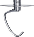 Anti-Climb Stainless Steel Dough Hook for KitchenAid 4.5-5 Qt Tilt-Head Mixers, with 5.1" Shield to Stop Dough Climbing, Replaces K45DH