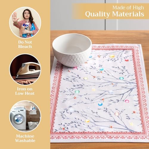 Maison d' Hermine Placemats Set of 4 Reusable 100% Cotton (13"x19")
