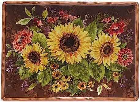 Harvest Blessings Ceramic Rectangular Platter – Ideal for appetizers, desserts, and party favorites, this fall-themed platter adds a cozy harvest touch to every meal and celebration