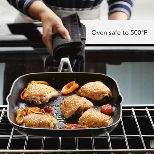KitchenAid Hard Anodized Induction Nonstick Stovetop Grill Pan, Griddle Pan