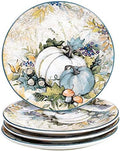 Certified International Harvest Gatherings 9" Salad/Dessert Plates, Multicolor, Medium, Set of 4