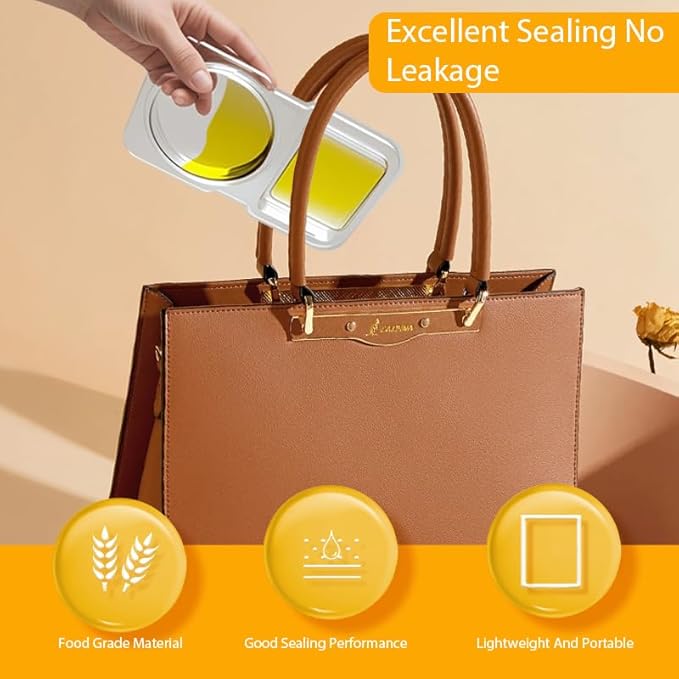20 Set Reusable 2 Compartment Snack Containers, Portable Food Boxes for Salad Yogurt Cereal Sauce, Portion Control for Refrigeration Travel Outdoor Takeaway