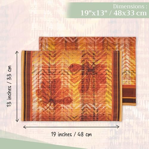 Maison d' Hermine Placemats Set of 4 Reusable 100% Cotton (13"x19")