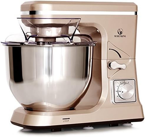 Stand Mixer,5.3-Qt & 500W & 6+P Speed MK36 Tilt-Head Kitchen Electric Food Mixers Home Baking Dough Machine with Accessories (Champagne)