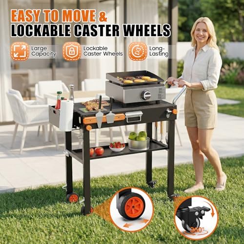 Portable Outdoor Grill Table for Blackstone 17" or 22" Griddle Stand