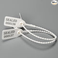 Plastic Tamper Seals, Zip Ties for Fire Extinguishers Pull Tite Security Tags Numbered Disposable Self-Locking Tie 250mm Length (100 PCS, White)