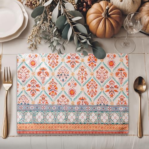 Maison d' Hermine Placemats Set of 4 Reusable 100% Cotton (13"x19")