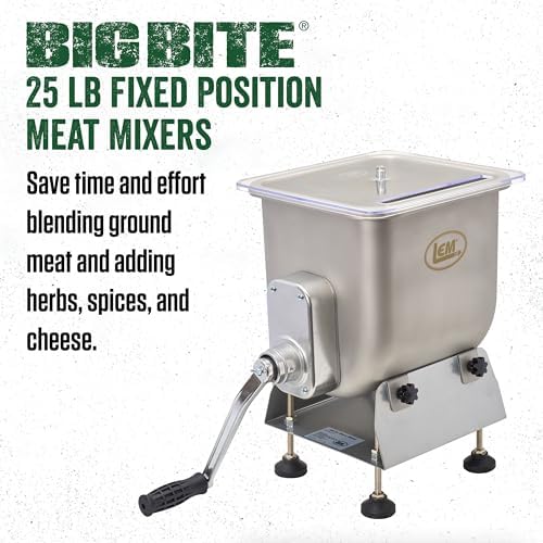 LEM Products BigBite 25 Pound Capacity Fixed Position Meat Mixer