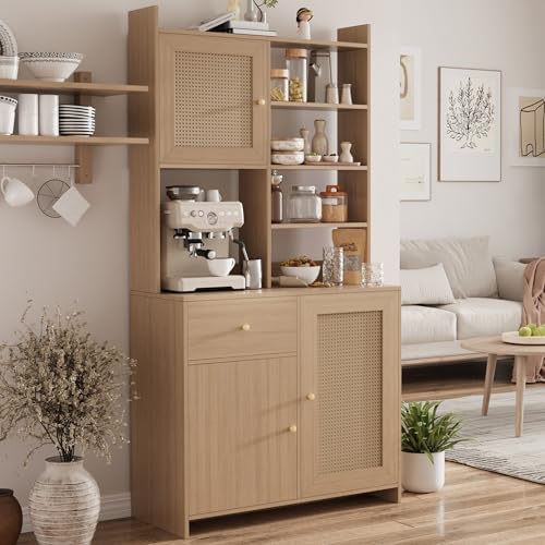 IDEALHOUSE Kitchen Pantry Cabinet with Adjustable Shelf