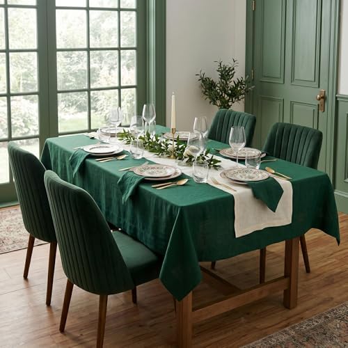 Solino Home 100% Pure Linen Napkins Rainforest, Fete 20 x 20 in, Set of 4