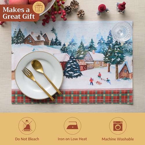 Maison d' Hermine Placemats Set of 4 Reusable 100% Cotton (13"x19")