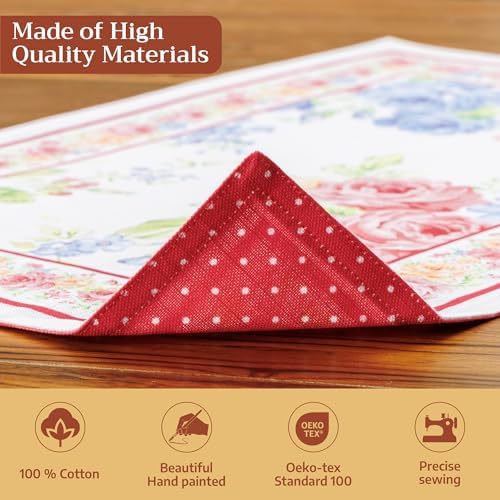 Maison d' Hermine Placemats Set of 4 Reusable 100% Cotton (13"x19")