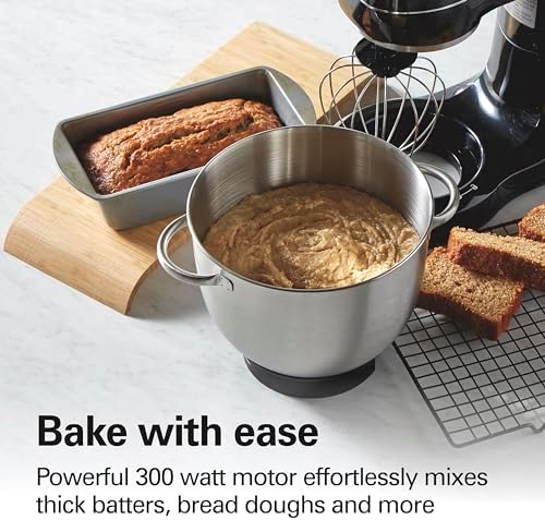 Hamilton Beach 4 Qt Electric Stand Mixer With 7 Speeds, Easy-Carry Handle