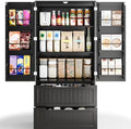 Gizoon 63" Kitchen Pantry Cabinet with Drawers for Dining Room, Black