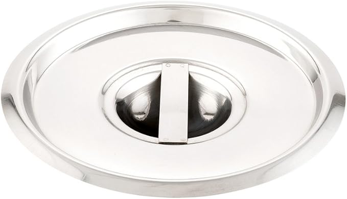 Restaurantware LID ONLY: Met Lux Lid For 3.5 Quart Bain Marie 1 Stainless Steel Lid For Bain Marie Pot - Built-In Handle Pot Sold Separately