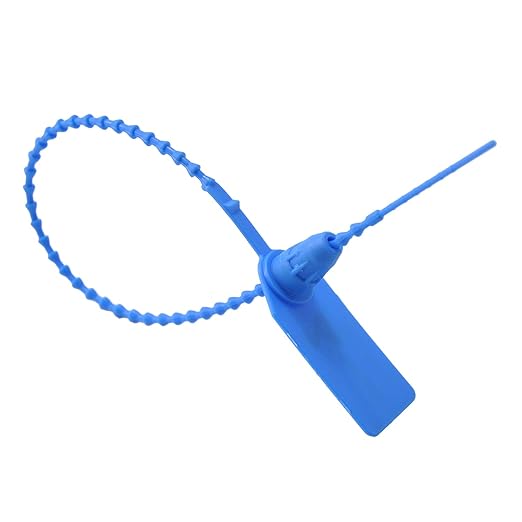 Blue Plastic Tamper Seals, Zip Ties Numbered for Fire Extinguishers Pull Tite Security Tags Disposable Self-Locking Safety Ties 250mm Length (1000)
