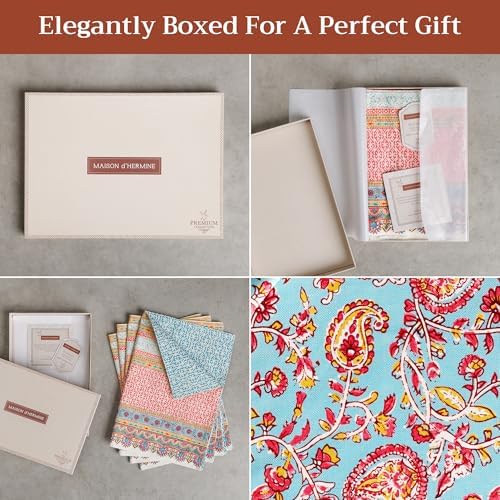 Maison d' Hermine Placemats Set of 4 Reusable 100% Combed Cotton (13"x19")