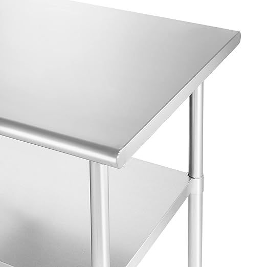 GRIDMANN Stainless Steel Work Table 18 x 30 Inches, NSF Commercial Kitchen Prep Table with Under Shelf for Restaurant and Home