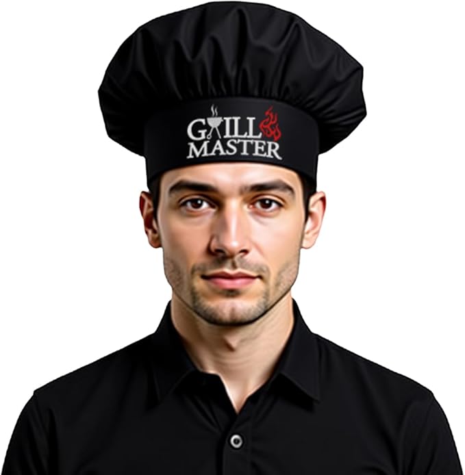 The Apron Place Adjustable Professional Chef Hats, Multiple Personalized Embroidered Designs to Choose from, Made in The USA