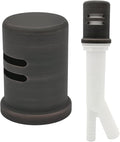 Dishwasher Air Gap Kits with ORB Dishwasher Air Gap Cover and Matching Escutcheon, Replacement air gap dishwasher,Solid Brass Air Gap Cap, Oil Rubbed Bronze Finish