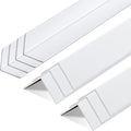 Sasylvia 10 Pcs Wall Corner Protector Guards, Vinyl 1-1/8 x 36 Inches Corner Trim Molding, Avoid Scratching Scuffs, Ease Install and Cleaning for Door Countertop Furniture Cabinet Protection, White