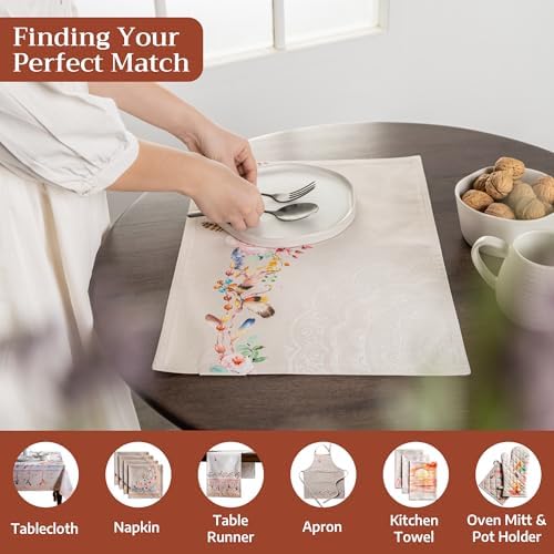 Maison d' Hermine Placemats Set of 4 Reusable 100% Cotton (13"x19")