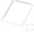 UPGRADED 241969501 Refrigerator Shelf Frame Compatible with Frigidaire Shelf Replacement Parts Crisper Drawer Pan Cover with 241993101 & 241993001 Crisper Cover Support LFSS2612TF0, FFSS2615TS0 Shelf
