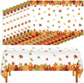 Unittype 9 Pcs Fall Maple Leaf Tablecloth Disposable Plastic