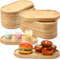 12 Pcs Bamboo Wood Serving Trays, 10" & 12" Oval Charcuterie Boards