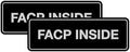 Signs ByLITA Standard FACP Inside Sign | Fire Safety Signage (Black/Silver) - Medium 2 Pack